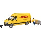 bruder MB Sprinter DHL con autista, Veicolo modello giallo