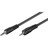 goobay AVK 313-200 2.0m cavo audio 2 m 2.5mm 3.5mm Nero Nero, 2.5mm, Maschio, 3.5mm, Maschio, 2 m, Nero