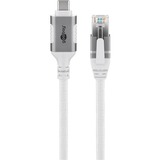 goobay Cavo Ethernet USB-C 3.2 Gen2 connettore > connettore RJ-45, Scheda di rete bianco
