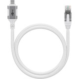 goobay Cavo Ethernet USB-C 3.2 Gen2 connettore > connettore RJ-45, Scheda di rete bianco