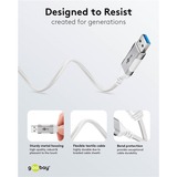 goobay Cavo adattatore Ethernet USB-A 3.2 Gen1 > RJ-45, Slim bianco