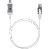 goobay Cavo adattatore Ethernet USB-C 3.2 Gen2 > RJ-45, Slim bianco