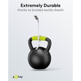 goobay Cavo tessile USB 2.0 supersoft, connettore USB-A > connettore USB-C bianco