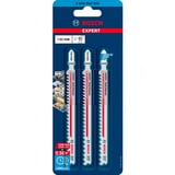 Bosch Expert 2608900560 Lama per seghetto alternativo Carburo 3 pz, Lama per sega Lama per seghetto alternativo, Alluminio, Plastica, Acciaio inox, Legno con chiodi, Carburo, Acciaio inox, 5 - 7, 3,5 mm