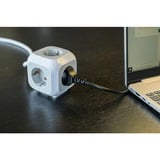 Brennenstuhl Cubo prese ALEA-Power 4 vie, Ciabatta grigio chiaro/Bianco