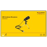 DeLOCK Microfono a condensatore USB Nero