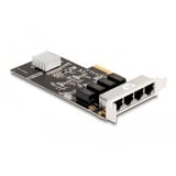 DeLOCK PCIe x4 a 4 x RJ45 Gbit, Scheda di rete 