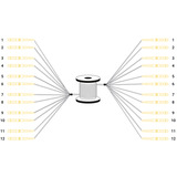 Digitus Cavo breakout universale in fibra ottica, duplex, connettore LC/UPC, monomodale OS2 Nero