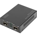 Digitus Convertitore di media Gigabit Multimodo/Monomodale SFP, Media Converter Nero