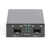 Digitus Convertitore di media Gigabit Multimodo/Monomodale SFP, Media Converter Nero