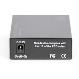 Digitus Convertitore di media Gigabit Multimodo/Monomodale SFP, Media Converter Nero