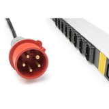 Digitus PDU IT base con profilo in alluminio, 27 prese, 24x C13, 3x C19, Ciabatta Nero/alluminio