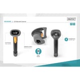 Digitus Scanner portatile di codici a barre 2D, Scanner di codici a barre Nero