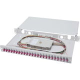 Digitus Scatola di giunzione fibra ottica, 1U, equipaggiata, LC, OM4 grigio