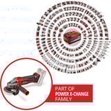 EINHELL Smerigliatrice angolare a batteria Power X-Change TE-AG 18/115 Q Li Solo, 18 Volt rosso/Nero