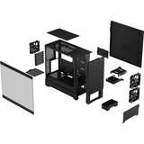 Fractal Design Pop Air Tower Nero Nero, Tower, PC, Nero, ATX, micro ATX, Mini-ITX, Acciaio, Vetro temperato, 17 cm