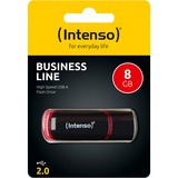 Intenso 8GB USB2.0 unità flash USB USB tipo A 2.0 Nero, Rosso Nero/Rosso, 8 GB, USB tipo A, 2.0, 28 MB/s, Cuffia, Nero, Rosso