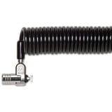 Kensington Lucchetto portatile con chiave per laptop MicroSaver 2.0 - Master, Castello Nero, 1,8 m, Chiave, Acciaio al carbonio, Carbonio, Argento