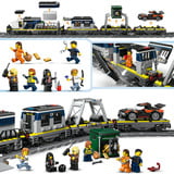 LEGO Assalto al treno della polizia della città, Giochi di costruzione Treno Telecomandato con Binario, Elicottero, Auto, 6 Minifigure, 7+, Set da costruzione, 7 anno/i, Plastica, 1313 pz, 2,7 kg