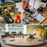 LEGO Assalto al treno della polizia della città, Giochi di costruzione Treno Telecomandato con Binario, Elicottero, Auto, 6 Minifigure, 7+, Set da costruzione, 7 anno/i, Plastica, 1313 pz, 2,7 kg