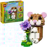 LEGO Creator 3-in-1 Tenero Criceto con Fiore, Giochi di costruzione 