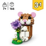 LEGO Creator 3-in-1 Tenero Criceto con Fiore, Giochi di costruzione 