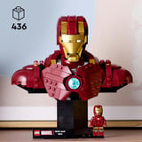 LEGO | Marvel 76327 Busto di Iron Man MK4, Costruzioni Adulti Fai da Te con Minifigure di Tony Stark, Regalo da Collezione, Giochi di costruzione Costruzioni Adulti Fai da Te con Minifigure di Tony Stark, Regalo da Collezione, Set da costruzione, 18 anno/i, Plastica, 436 pz, 550 g