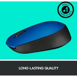 Logitech M171 Blue-K mouse Ambidestro RF Wireless Ottico 1000 DPI blu, Ambidestro, Ottico, RF Wireless, 1000 DPI, Blu