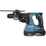 Makita Martello combinato a batteria DHR243JWX2, 18 Volt, Trapano a percussione blu/Nero