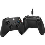 Microsoft Xbox Wireless Controller + USB-C Cable Nero Gamepad Analogico/Digitale PC, Xbox One, Xbox One S, Xbox One X, Xbox Series S, Xbox Series X Nero, Gamepad, PC, Xbox One, Xbox One S, Xbox One X, Xbox Series S, Xbox Series X, D-pad, Tasto Home, Pulsante Menu, Pulsante Condividi, Analogico/Digitale, Con cavo e senza cavo, Nero