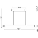 Philips Hue Lampadario Ensis, Luce LED bianco, Philips Hue White and Color ambiance Lampadario Ensis, Luce a sospensione intelligente, Bluetooth, Bianco, LED integrato, Metallo, Lampadina/e non sostituibile/i