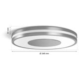 Philips Hue White Ambiance Being Lampada da Soffitto, Luce LED argento