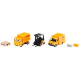 SIKU 6335 modellino in scala Set logistico Preassemblato, Veicolo modello Set logistico, Preassemblato, Qualsiasi tipo, Metallo, Plastica, DHL Logistics, 7 pz