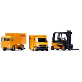 SIKU 6335 modellino in scala Set logistico Preassemblato, Veicolo modello Set logistico, Preassemblato, Qualsiasi tipo, Metallo, Plastica, DHL Logistics, 7 pz