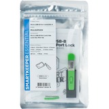 SMARTKEEPER ESSENTIAL Blocco porta Micro USB-B (MUL04) + Chiave di blocco Mini (U04), Serratura da infilare 