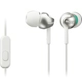 Sony MDR-EX110AP Cuffie e auricolari, Headset bianco, Cablato, 5 - 24000 Hz, Musica e Chiamate, 3 g, Auricolare, Bianco