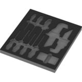 Wera Inserto in schiuma per Stainless Set 1, vuoto, Deposito Nero/grigio
