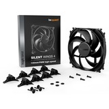 be quiet! SILENT WINGS 4 | 140mm PWM Case per computer Ventilatore 14 cm Nero 1 pz Nero, Ventilatore, 14 cm, 1900 Giri/min, 29,3 dB, 78,4 pdc/min, 133,2 m³/h