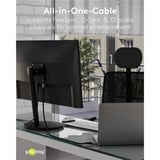 goobay 77445, Cavo argento/Nero