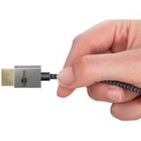 goobay 77445, Cavo argento/Nero