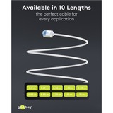 goobay Cavo patch ultraflessibile Cat.6a slim, U/FTP bianco