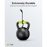 goobay Cavo tessile USB 2.0 supersoft, connettore USB-A > connettore USB-C Nero