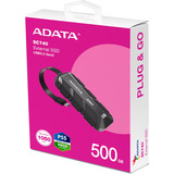 ADATA SC740 SSD Esterna 500 GB, Disco a stato solido Nero/Nero