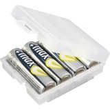 Ansmann 4000740 scatola batteria Trasparente, Bianco trasparente, Trasparente, Bianco, 4 AAA / AA