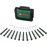 Bosch Set di cacciaviti di precisione, 13 pezzi, Cacciavite verde/Nero