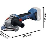 Bosch Smerigliatrice angolare a batteria GWS 18V-8 Professional, 18Volt blu/Nero