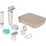 Braun Silk·épil 9 SkinSpa Flex 9-481 3D SensoSmart, Epilatore bianco/Oro rosè