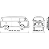 COBI Volkswagen T2a Camper Van Executive Edition, Giochi di costruzione rosso/Bianco