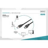 Digitus Cavo di prolunga USB 3.2 Gen 1, connettore USB-A > presa USB-A Nero