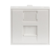 Digitus Piastra frontale 45x45 mm per canaline, Apertura bianco